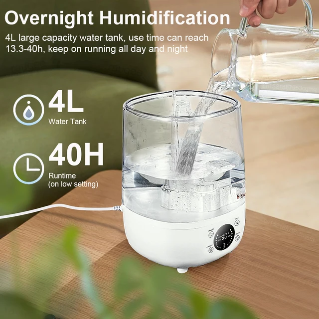 Air Humidifier 4L Large Capacity Humidifier Home Bedroom Office Ultrasonic Water Humidifier Aroma Diffuser with Remote Control 2