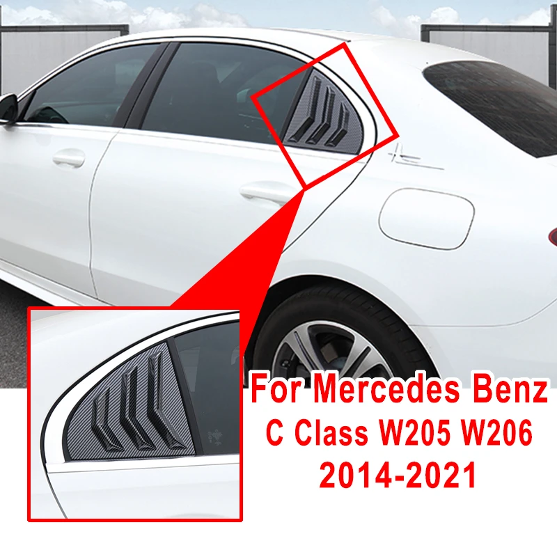 Car Side Vent Window Louver Cover Trim Sticker For Mercedes Benz C