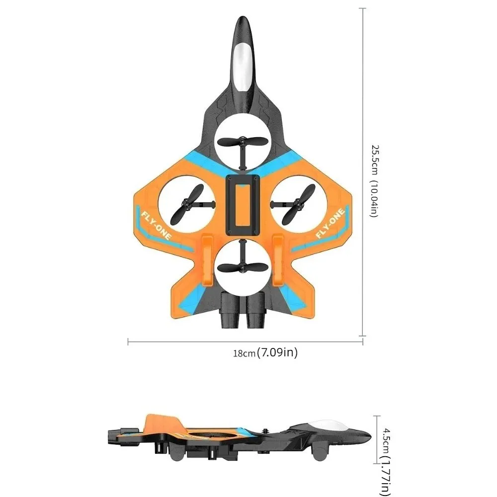 EPP Foam Remote Control Foam Fighter Gravity Sensing RC Drones Four Motor Helicopter Toy Durable with Light RC Hobby Jet Plane