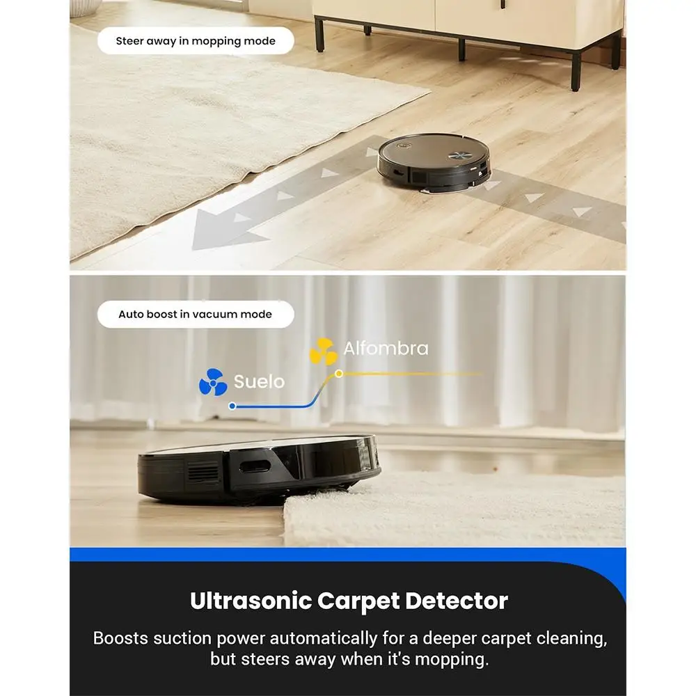 Proscenic V10 Robot Vacuum Cleaner 3 In 1 Vacuuming Sweeping and Mopping  3000pa Vibrating Mopping System LDS Navigation APP