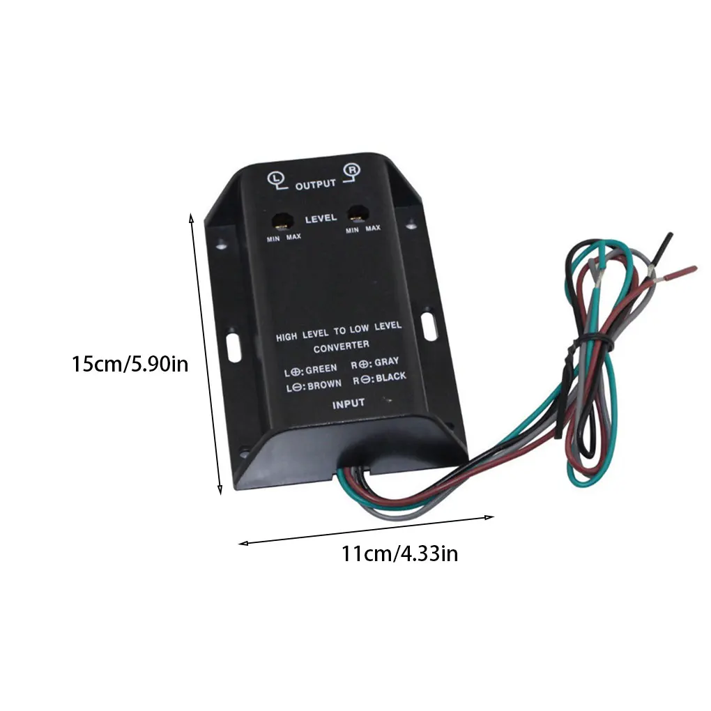 Convertidor de amplificador de salida de altavoz RCA de Audio estéreo para automóvil, Cable práctico