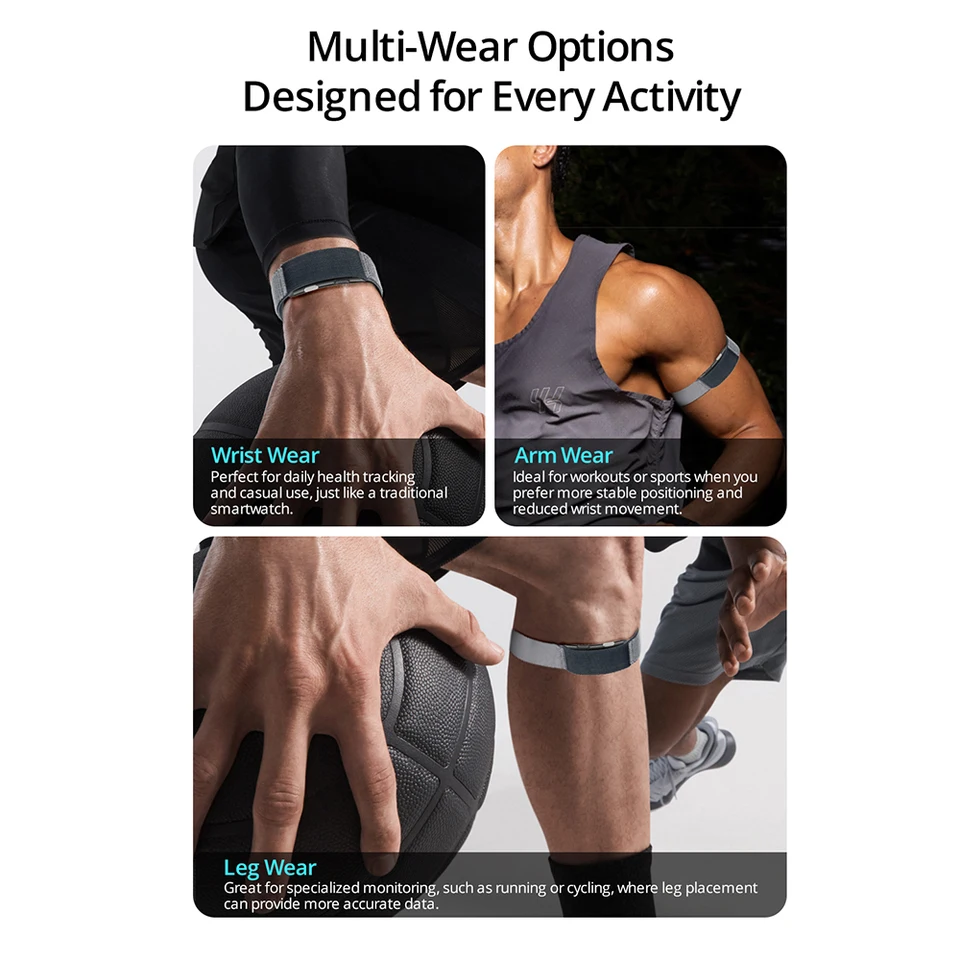 VALDUS 2026 Neues VITRO Smart-Armband ohne Bildschirm: EKG, SOS-Herzfrequenzmessung, Blutdruckmessung, Sport und Fitness – wasserdicht, bildschirmlos_voghion.com