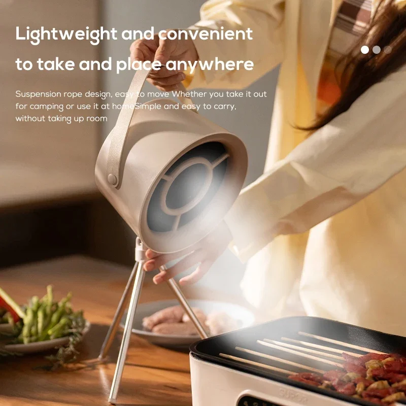 Portable Exhaust Fan Small Kitchen Hood Extractor Barbecue USB Supply Desktop Range Hoods Mini Suction Cooker Hood New