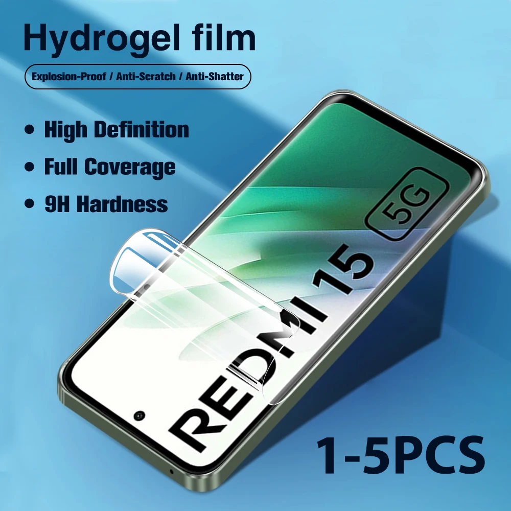 Pack of Hydrogel Screen Protectors for Xiaomi Redmi 15 - Soft Film for 6.9-inch Displays