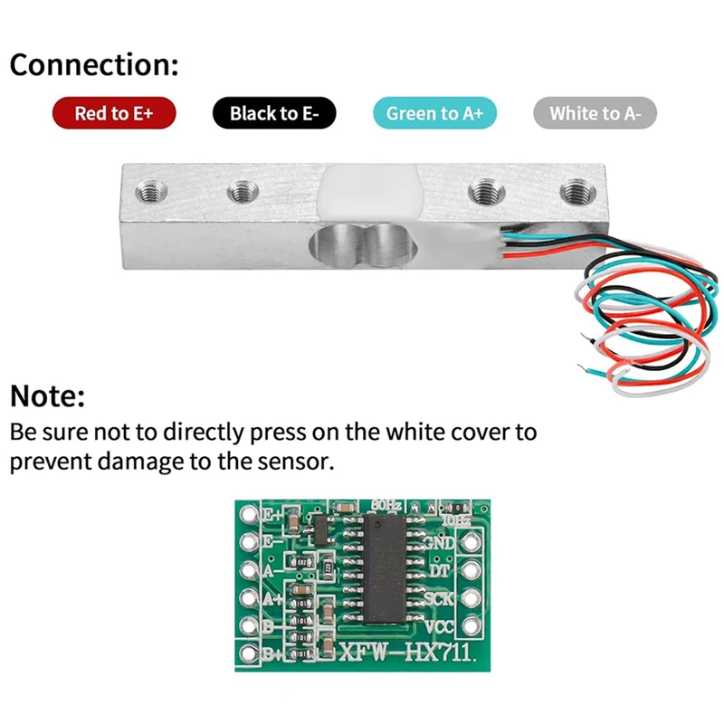 【In-Stock】 A76X-Digital Load Cell Weight Sensor,12Set 5KG Load Cell HX711 AD Weighit Amplifier Module Pressure Sensor Ar Duino Load Cell.