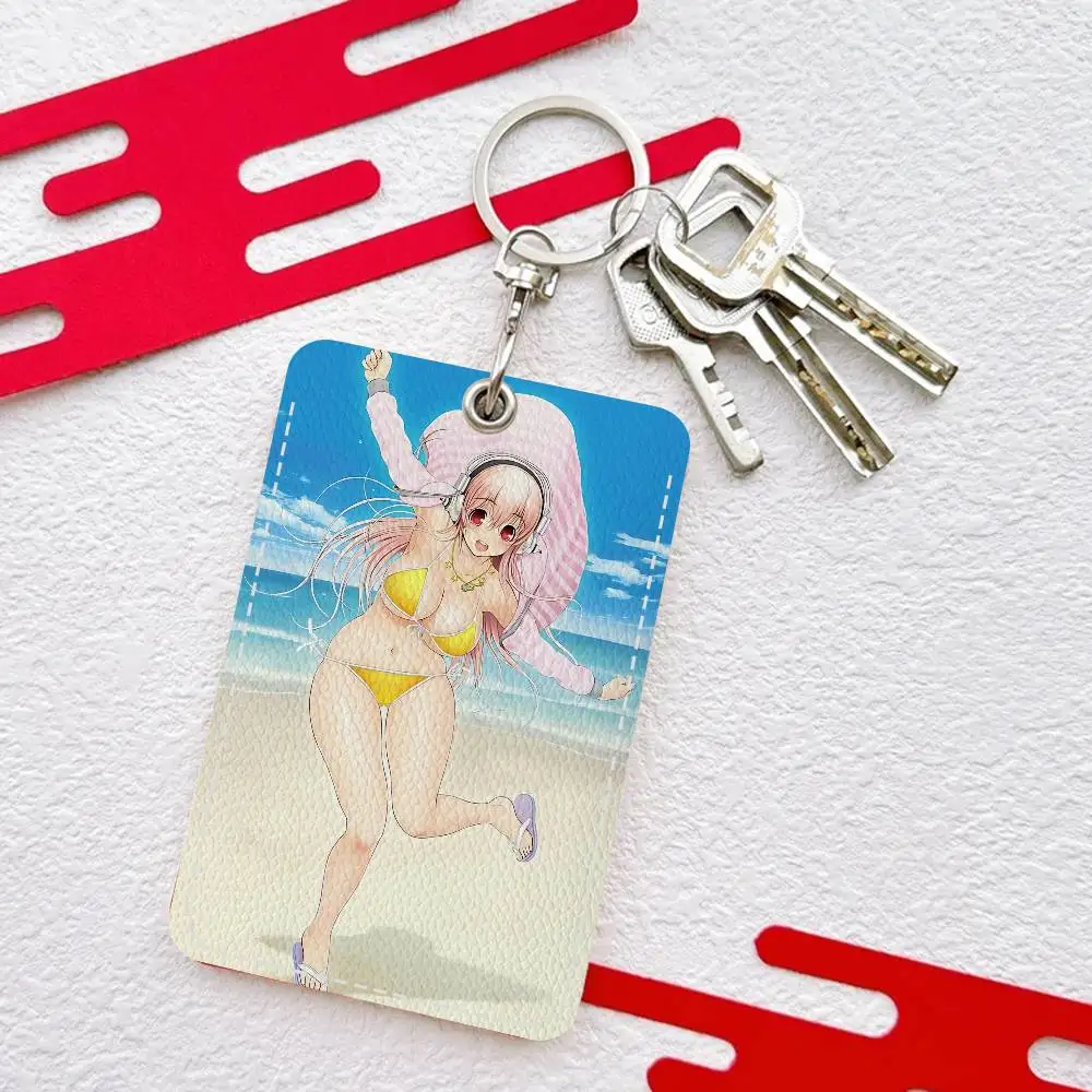 Super Sonico Anime Personalized Card Holder and Keychain