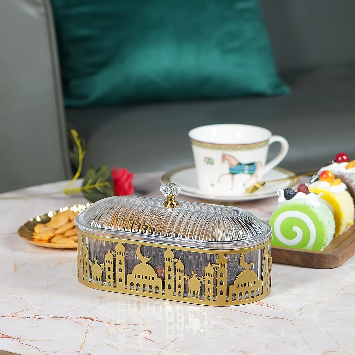 Ramadan Candy Food Tray EID Mubarak Decoration For Home Dessert Box 2026 Ramadan Kareem Islamic Muslim Party Supplies Eid Gifts