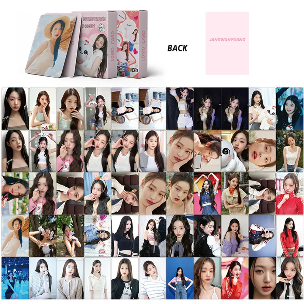 

Kpop 55pcs IVE MINIVE Photocard LOMO Card Postcard Yujin Gaeul Wonyoung LIZ Rei Leeseo Gift Fans Collection