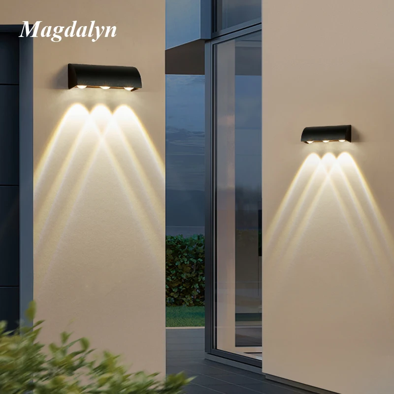 Magdalyn Led Outdoor Wall Lights Waterproof Front Porch Lamps Exterior Home Decoractive Aluminum Interior Patio Lighting Modern