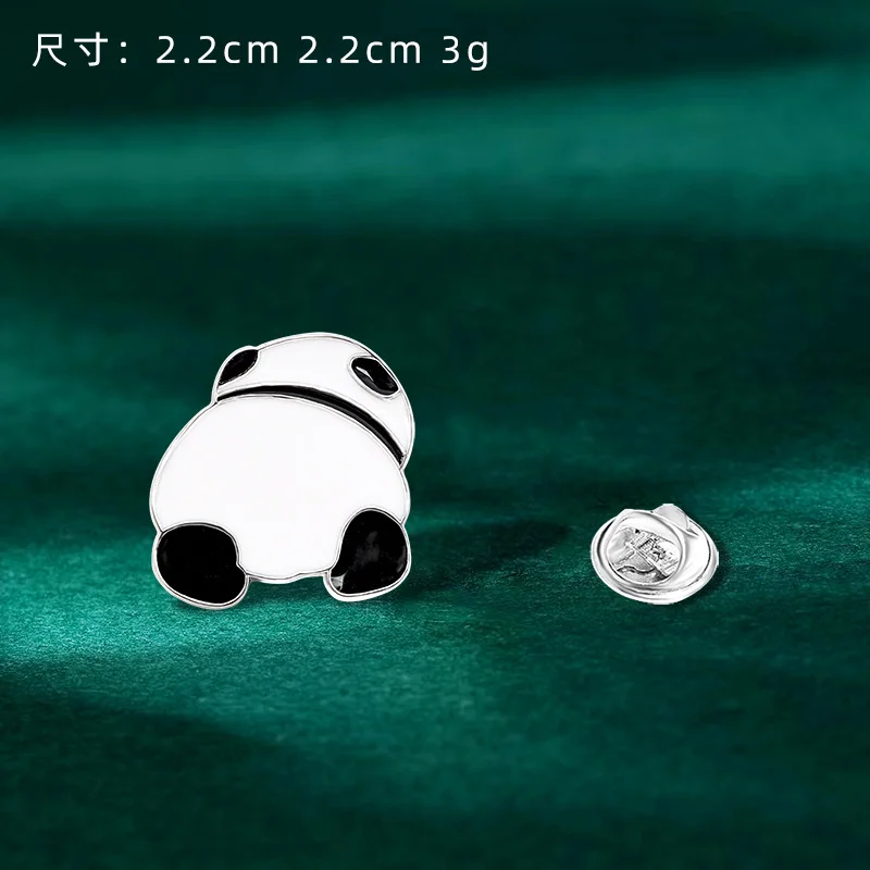 Broche Panda En émail – Alliage, 25 Mm – Badge Drôle Pour Sac à Dos, Vêtements, Décoration – Cadeau Pour Fans De Pandas