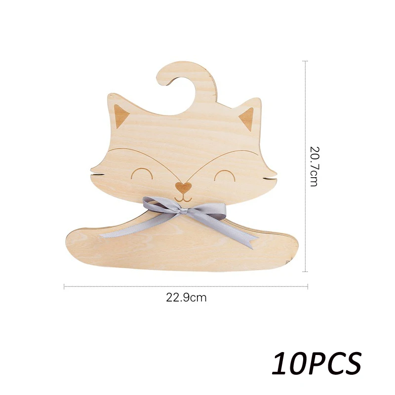 5Pc/10Pcs 북유럽 스타일  귀여운 여우 나무 옷 걸이 크리 에이 티브  바지 옷걸이 어린이 작은 옷걸이 옷 보관 랙