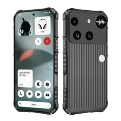 Armor Shockproof Heavy Duty Protective Phone Case with Vertical Stripe Design - Nothing CMF Phone 2 Pro (Black)