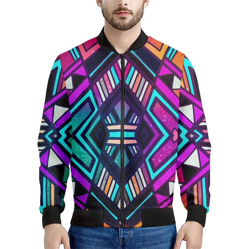 thumbnail image 1 of Chaquetas de bombardero con estampado azteca 3D para hombre, chaqueta de vuelo con cuello alto y cremallera, ropa de calle informal unisex de estilo Harajuku, abrigo, tops, ropa, 1 of 4