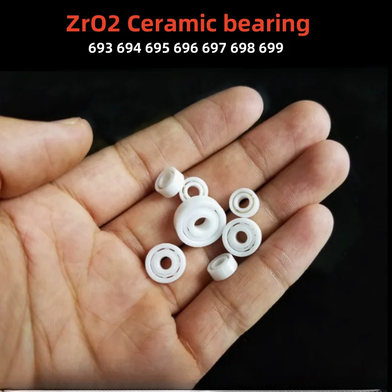 30-Pack Full Complement Full Ceramic Miniature 696 ZrO2 Miniature Ball Bearings 6x15x5mm