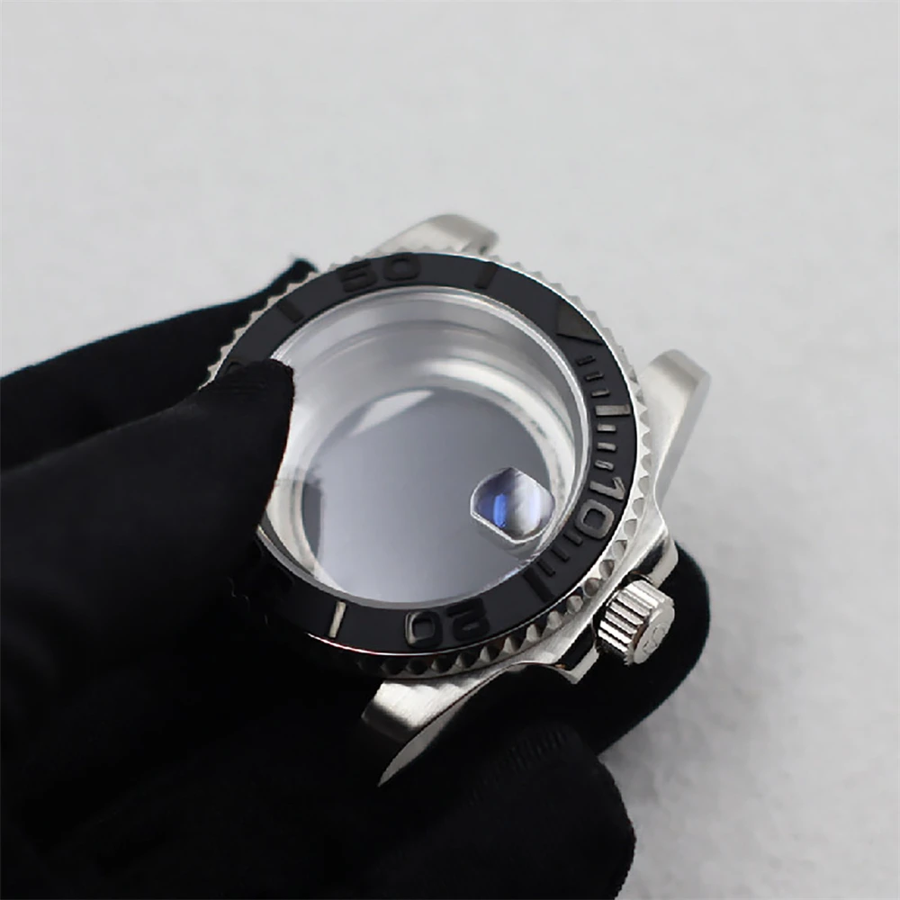 

New Transparent Bottom 41mm 316L Stainless Steel Sapphire Glass Watch Case Fit for NH35 NH36 4R35A 4R36A Movement Men Watch Part