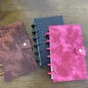 Fromthenon A6 Leather Disc Bound Loose Leaf Notebook Leather Business Office Notebooks Mushroom Hole Journal Planner 3