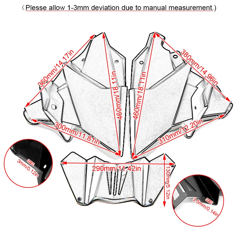 Motorcycle Fairing Belly Pan Lower Engine Spoiler Guards Cover For Yamaha Tracer 9/GT