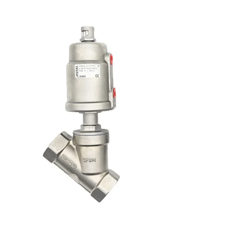 JTAIV Angle Seat Valve in stock Stainless steel head Pneumatic Thread Angle Seat Valve