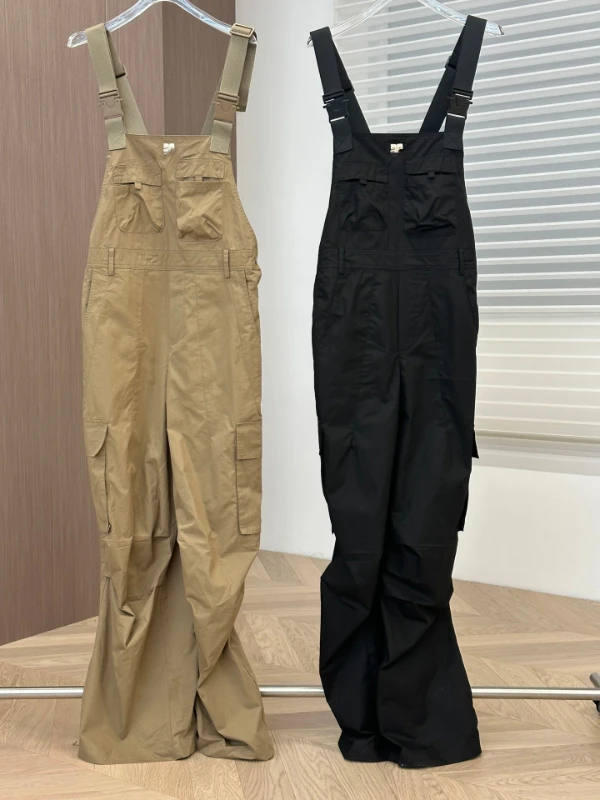 

142274 Spring and Summer New Multi Pocket Design Functional and Age Reducing Multi Pocket Design Workwear Strap Pants