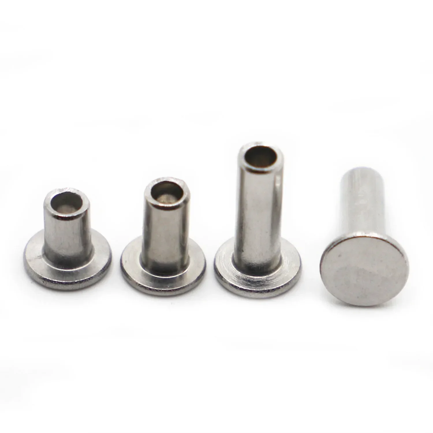 Rivets and Fasteners M2-M5 A2-70 304 Stainless Steel Flat Truss Head Semi-hollow Rivet Socket Shank Semi-tubuler Bolts GB875 rivets and fasteners rivets and screws
