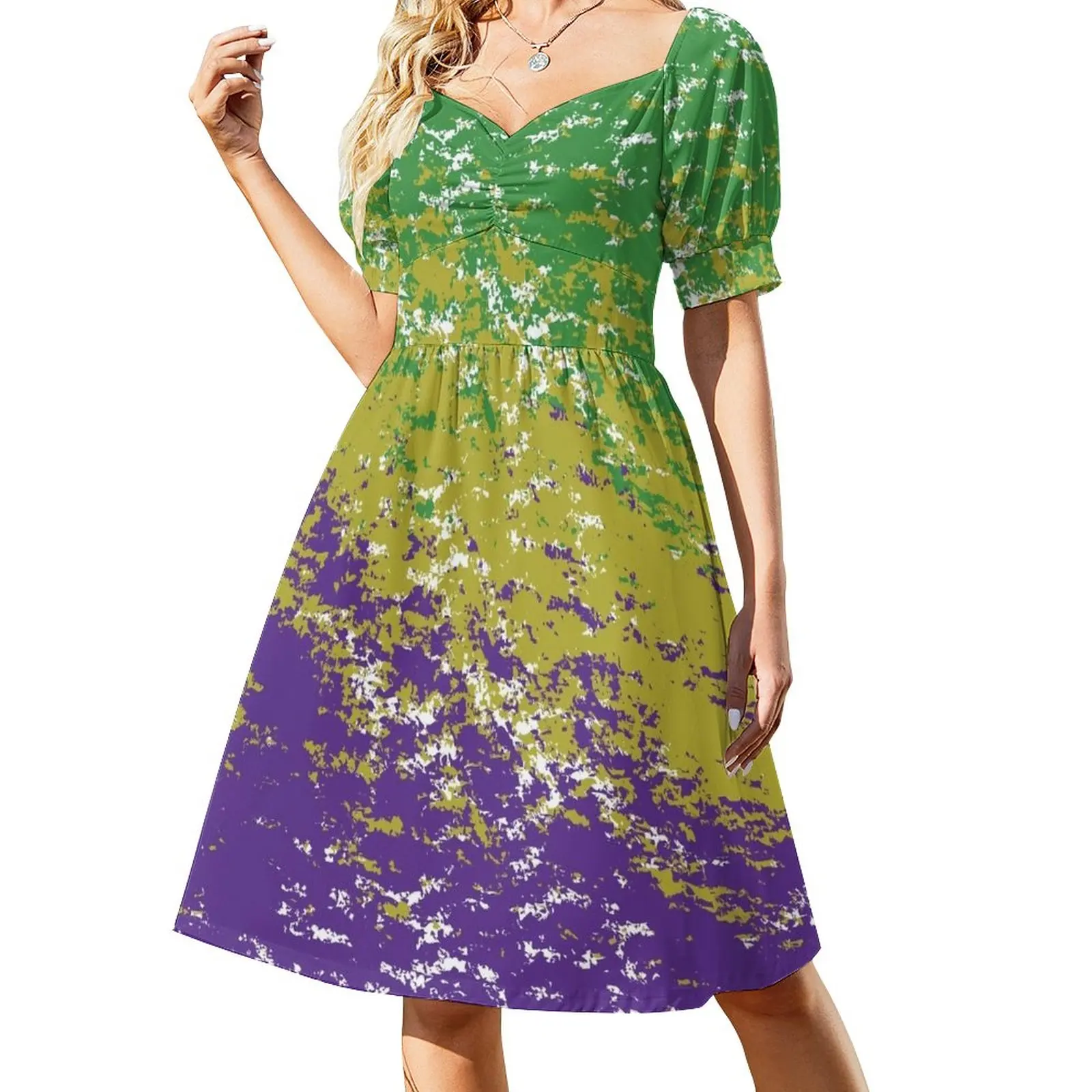 

Mardi Gras King Cake Sleeveless Dress beach dresses womens clothing beach dress women's dresses luxury