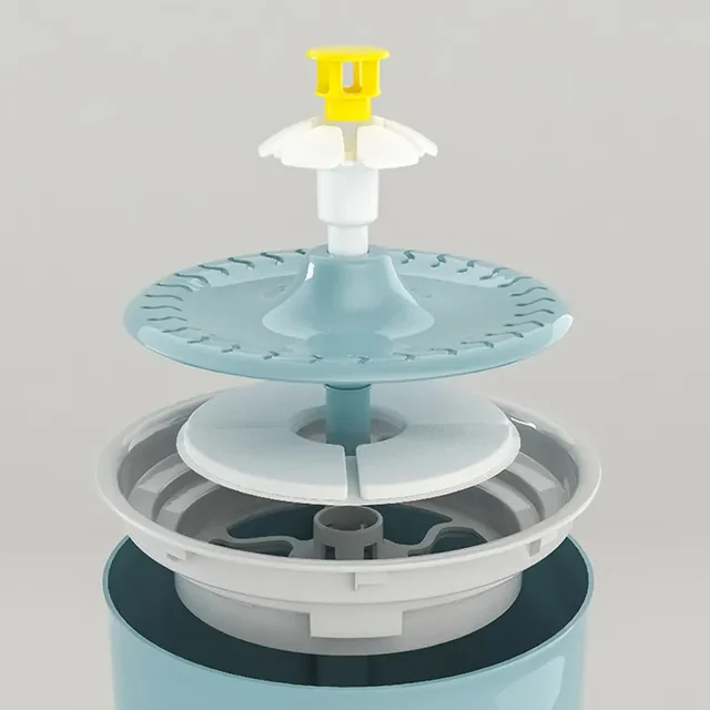 2.4L Pet Cat Dispenser Drinking Water Fountain Activated Carbon Filters LED Automatic Feeder Container USB Interface 6