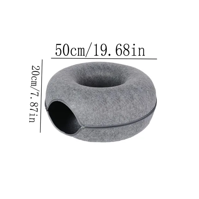 Donut Cat Bed Pet Cat Tunnel Interactive Game Toy Cat Bed Dual-use Indoor Toy Kitten Sports Equipment Cat Training Toy Cat House 2