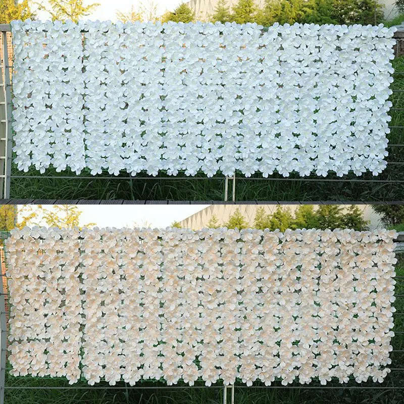 Clôture De Confidentialité En Fleurs Artificielles, Haie Artificielle