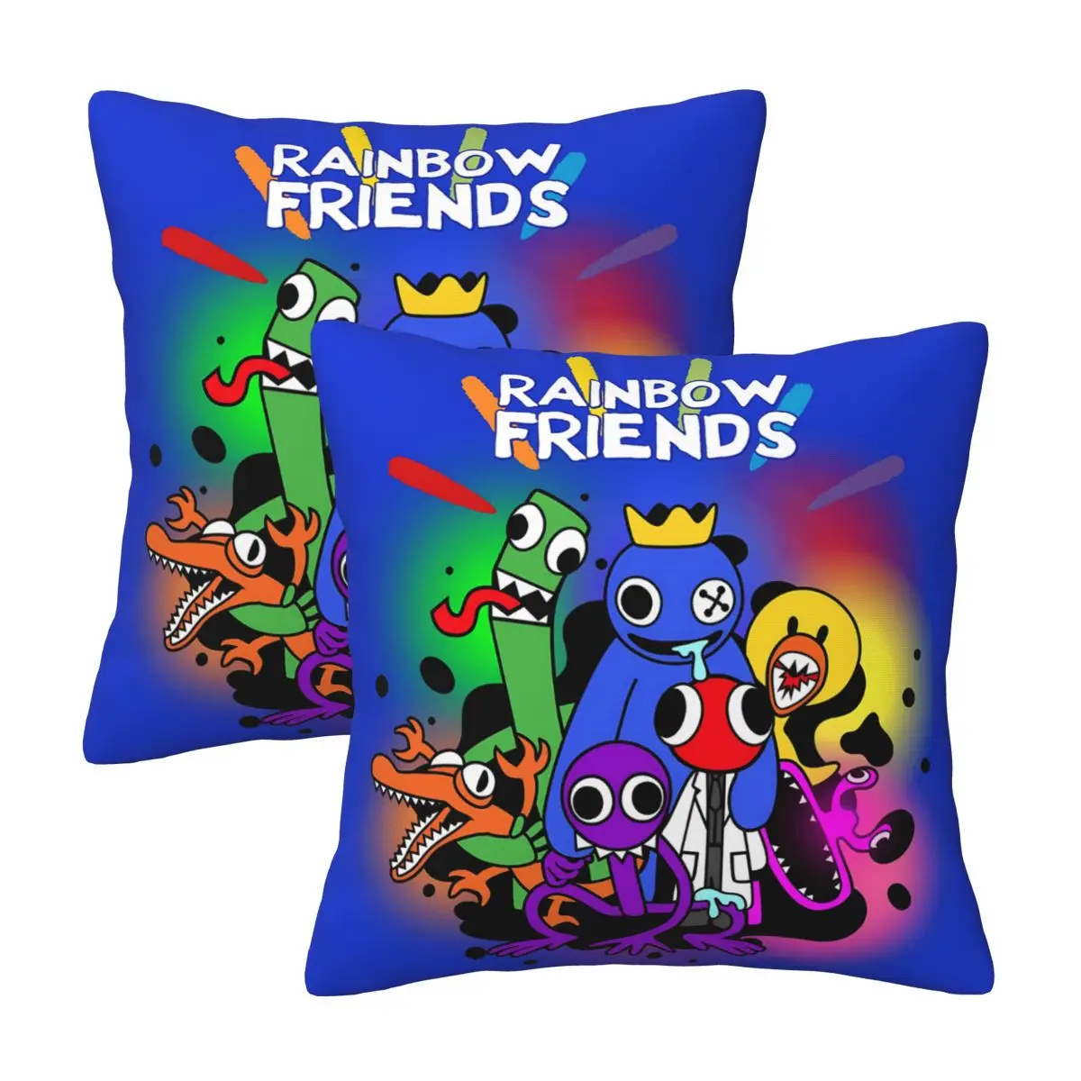 New Rainbow Friends Fashion Federe Fodere Per Cuscini Decorativi Morbide E Accoglienti 2 Pezzi