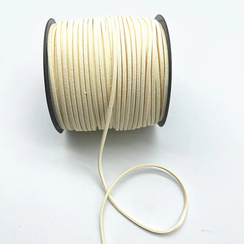 Faux Suede Cord 5yards 3mm Flat Faux Suede Braided Cord Belt Leather Korean Velvet Leather For Jewelry Making Diy Handmade Bracelet
