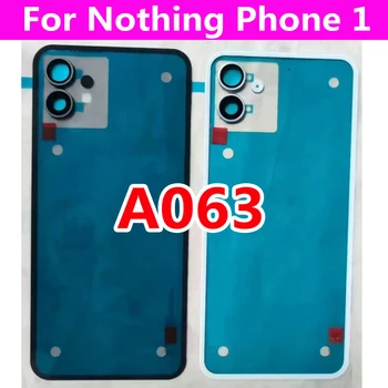 Cover posteriore in vetro per batteria Nothing Phone 1 (A063) 6.55" con telaio fotocamera e lente, scocca posteriore