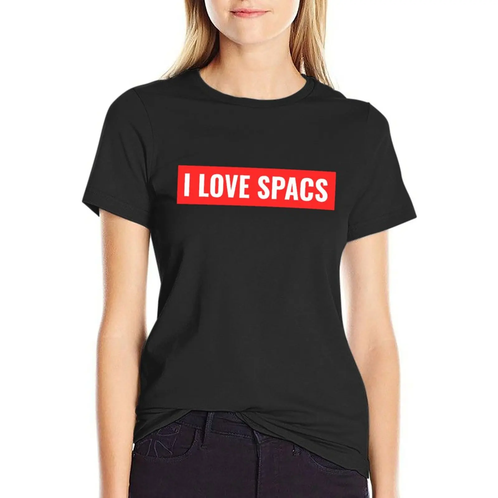 

I Love SPACs T-Shirt Blouse summer tops summer top aesthetic clothes t-shirt dress for Women sexy