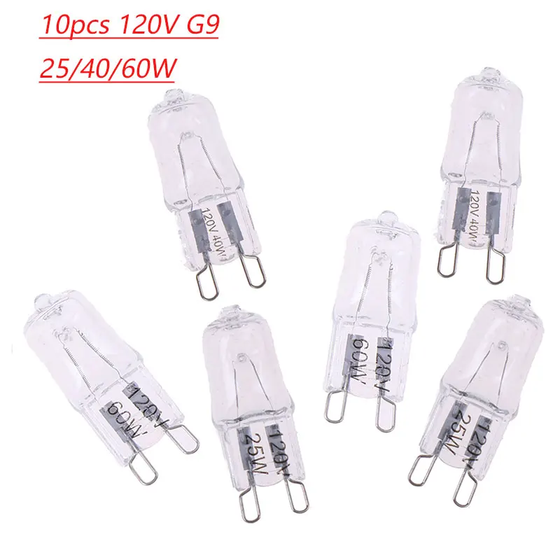 10PCS/Set 120V 25W 40W 60W Oven Light Bulb G9 High Temperature Bulb Steamer Light G9 Oven Lighting,led bulb holder