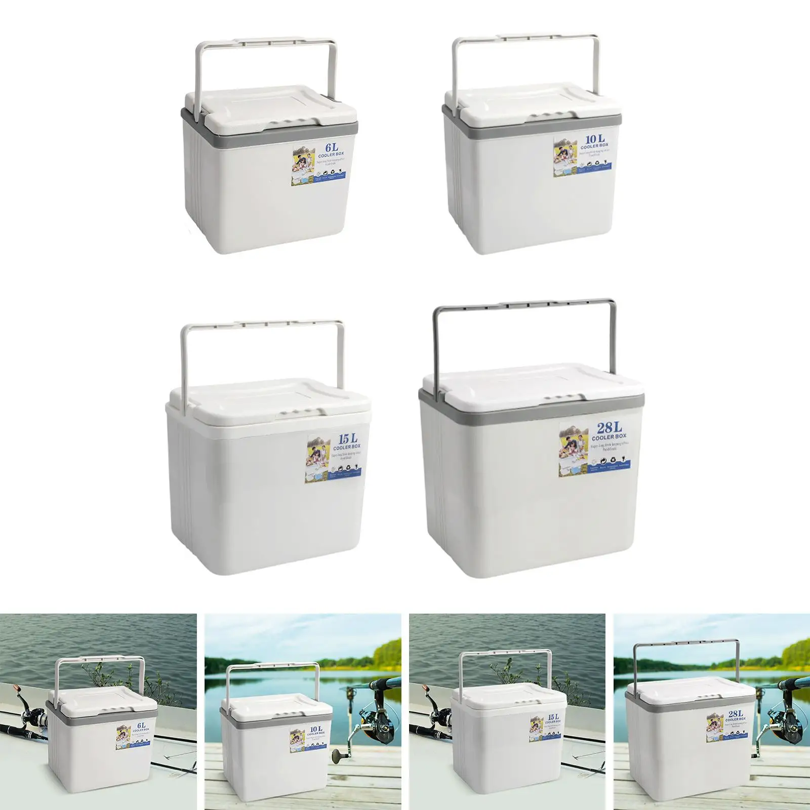 Cooler Box Food Preservation Portable Cooler for Stall Boating Barbecue