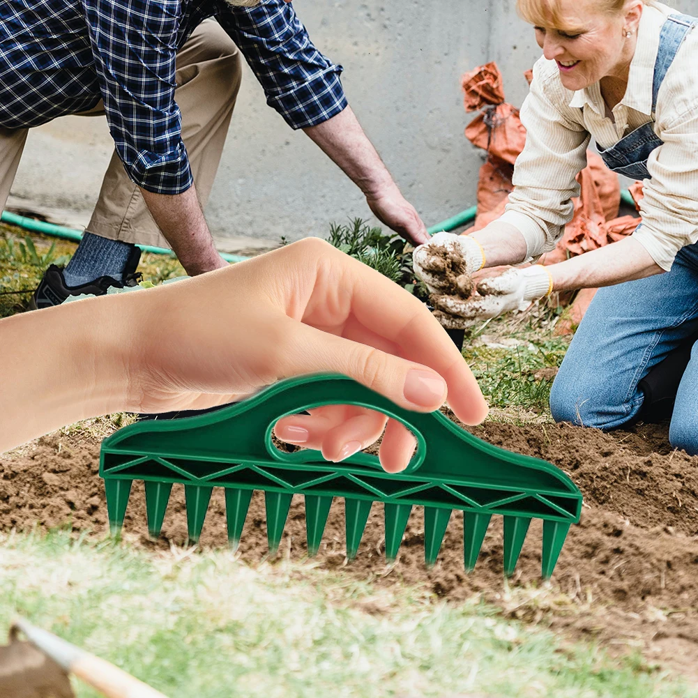 Hand Dibbler 12-Hole Fast Seeding Seed-in Soil Digger and Soil Spacer Garden Hand Planter Planting Aids for Efficient Gardening