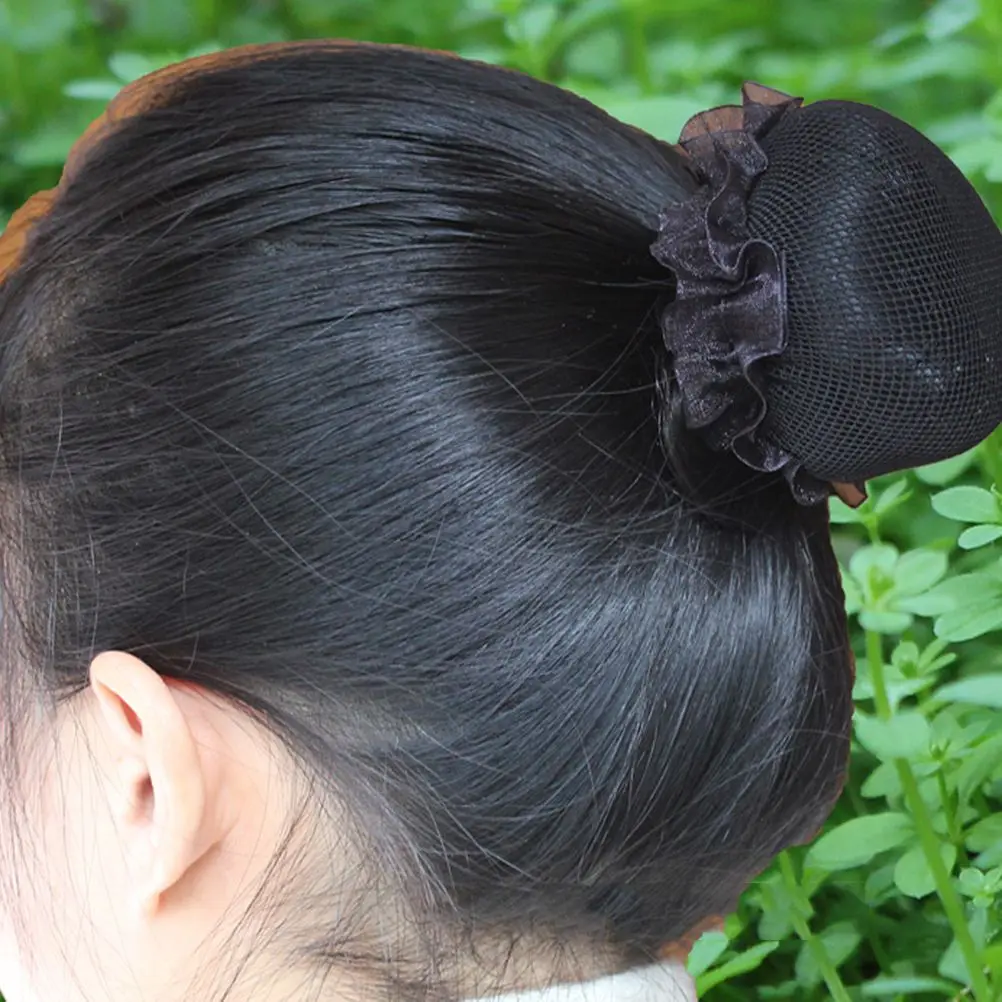5Pcs Hair Bun Covers Professional Ballet Nets for Black Women Dancing Set Lightweight Breathable Reusable Longtime Use