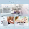 3Pcs Cotton Quilted Makeup Bag Set Women Zipper Cosmetic Organizer Female Cloth Handbag Portable Toiletry Case for Girls 5