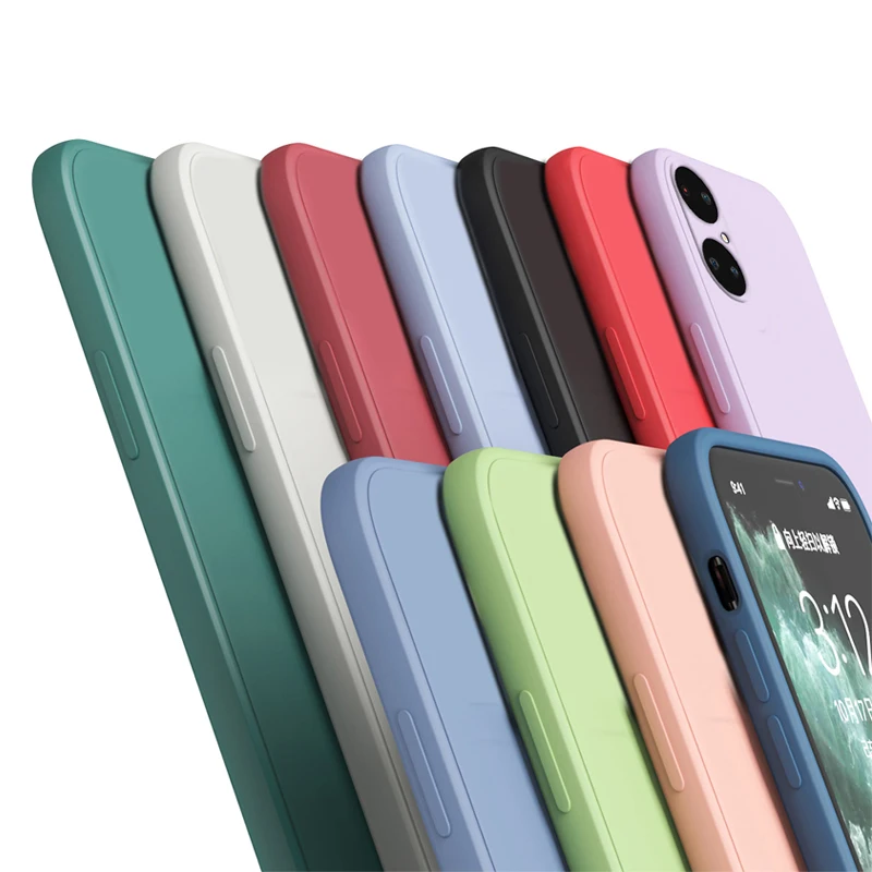 Premium Liquid Silicone Protective Case with Camera Guard and Straight Edge Design