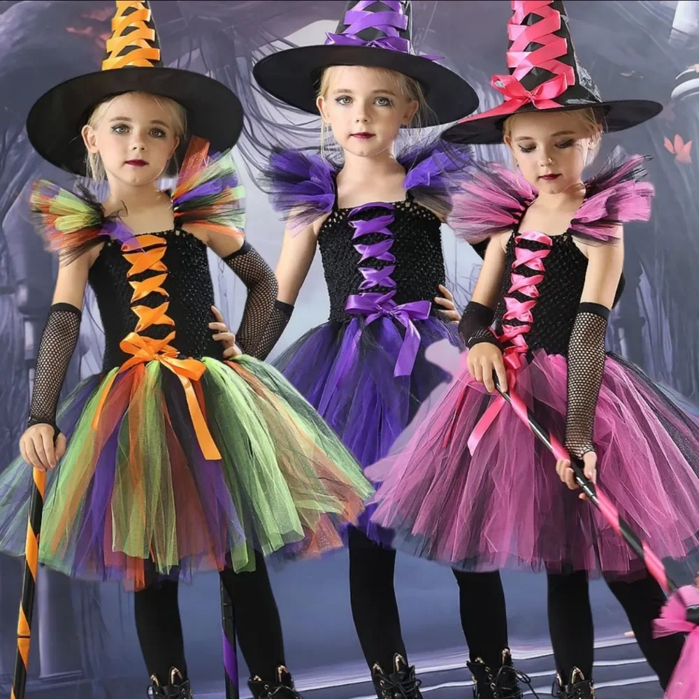 Girl Festa Halloween Vestiti Halloween New Witch Dress Cosplay
