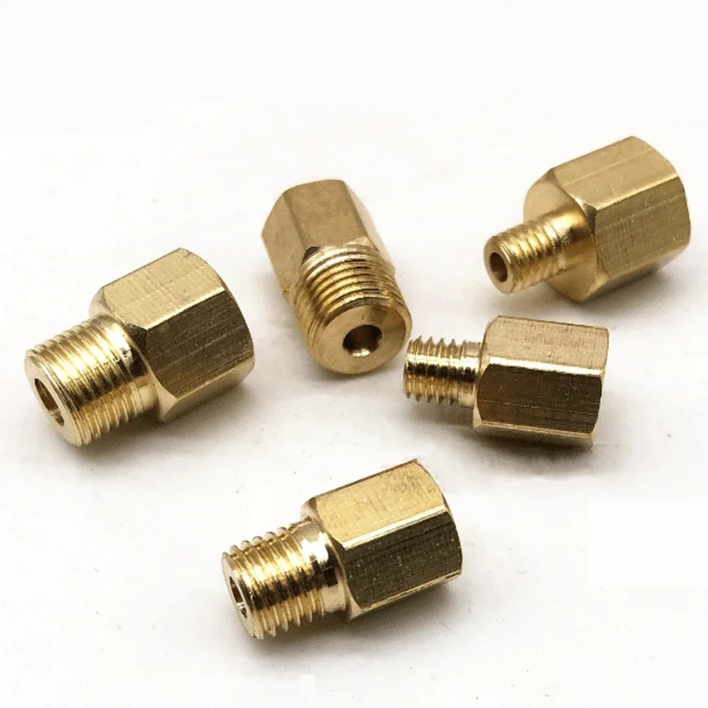 

M6 M8 M10 1/8" 1/4" BSP Female To Male Straight Brass Pipe Connector Coupler Nipple Compression Union Fitting Lubrication Oil
