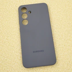 Silky Liquid Silicone Protective Case with Full Camera Bumper for Samsung Galaxy S24 Series (Grey)