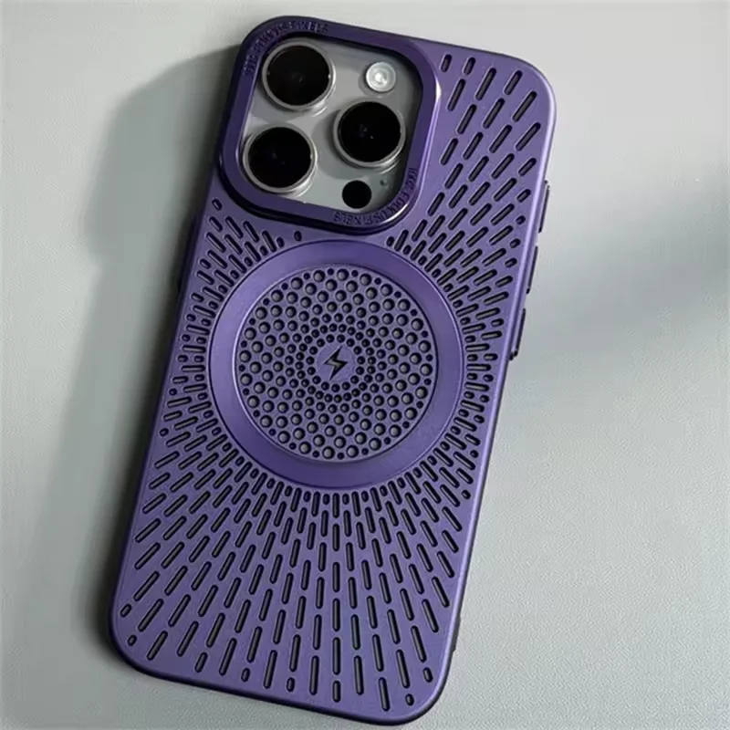 Sleek Ultra Slim Heat-Breathable Magnetic Phone Case with Lens Overlay