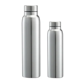 650ml/1000ml stainless steel metal water bottle outdoor sports water bottle metal cold water bottle reusable leakproof