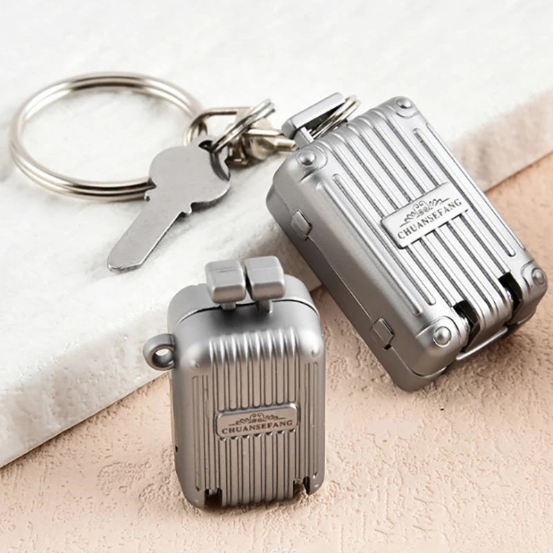 Exquisite Luggage Keychain Foldable Nail Cutter Stainless Steel Nail Clippers Rotary Toenail Fingernail Manicure Trimmer 4