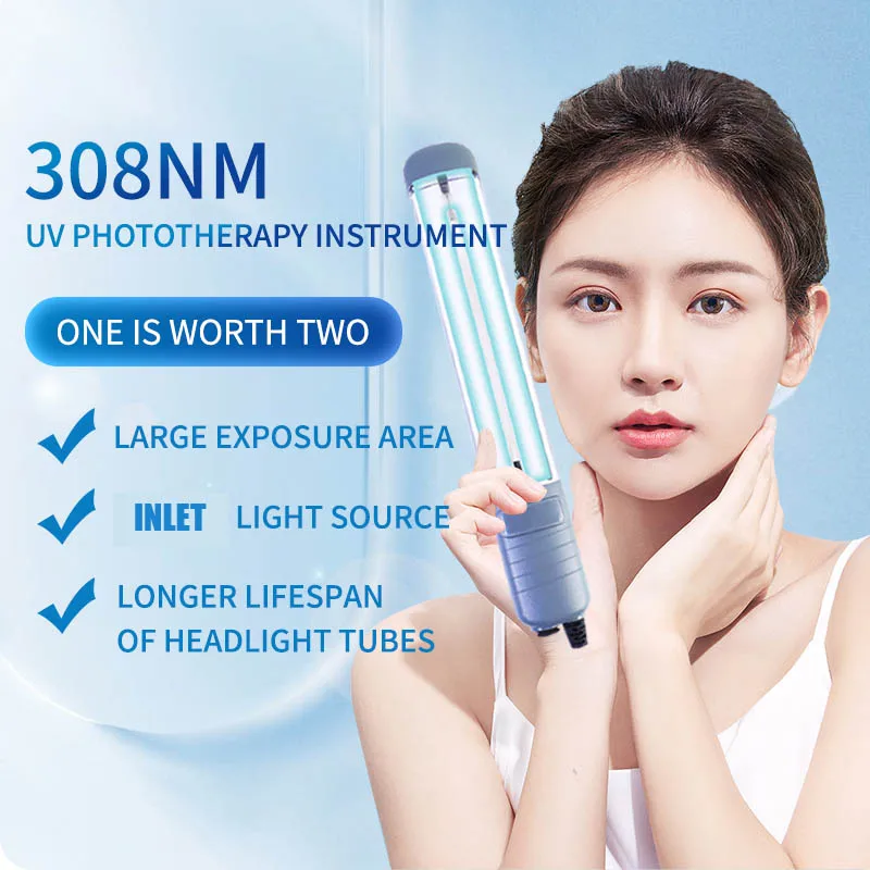UVB 308NM  Phototherapy Lamp Device for Vitiligo Treatment UV NarrowBand Ultraviolet Light Therapy Psoriasis Spots Eczema 6