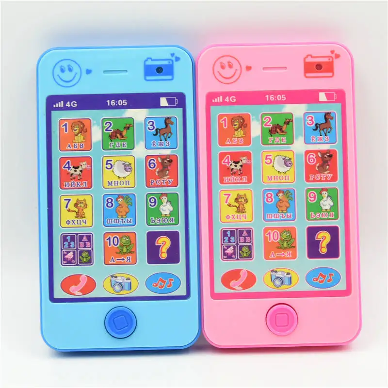 Simulation Baby Phone Toy Russian Learning Machine Electronic Touch Screen Mobile Phone Toy Russia Child Development Toys gift 4