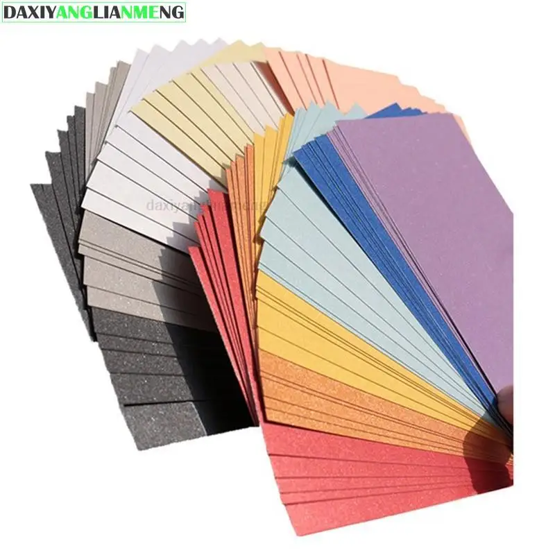 100pcs/lot ping A6 10cm X 15cm 22colors Pearl Paper 250gsm DIY Wedding Party Invitation Message Card Postcard