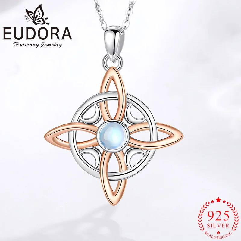 

Женское колье из серебра 925 пробы с лунным камнем