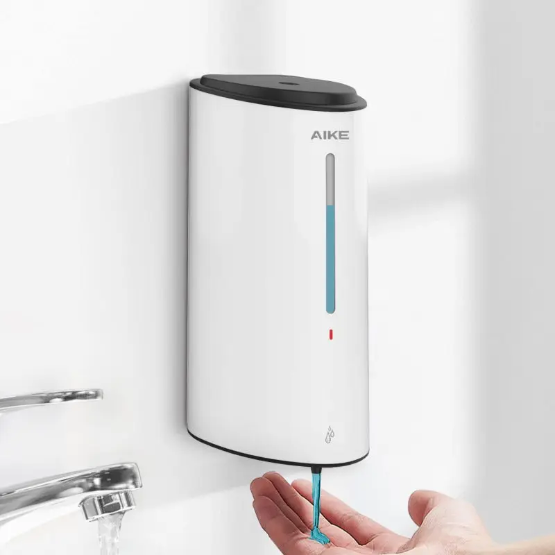 Aike Automático Dispensador de Sabão Líquido 850ml Plástico Comercial Wall Mounted Sensor Dispensador Sabão Espuma do Banheiro para Lavagem à Mão