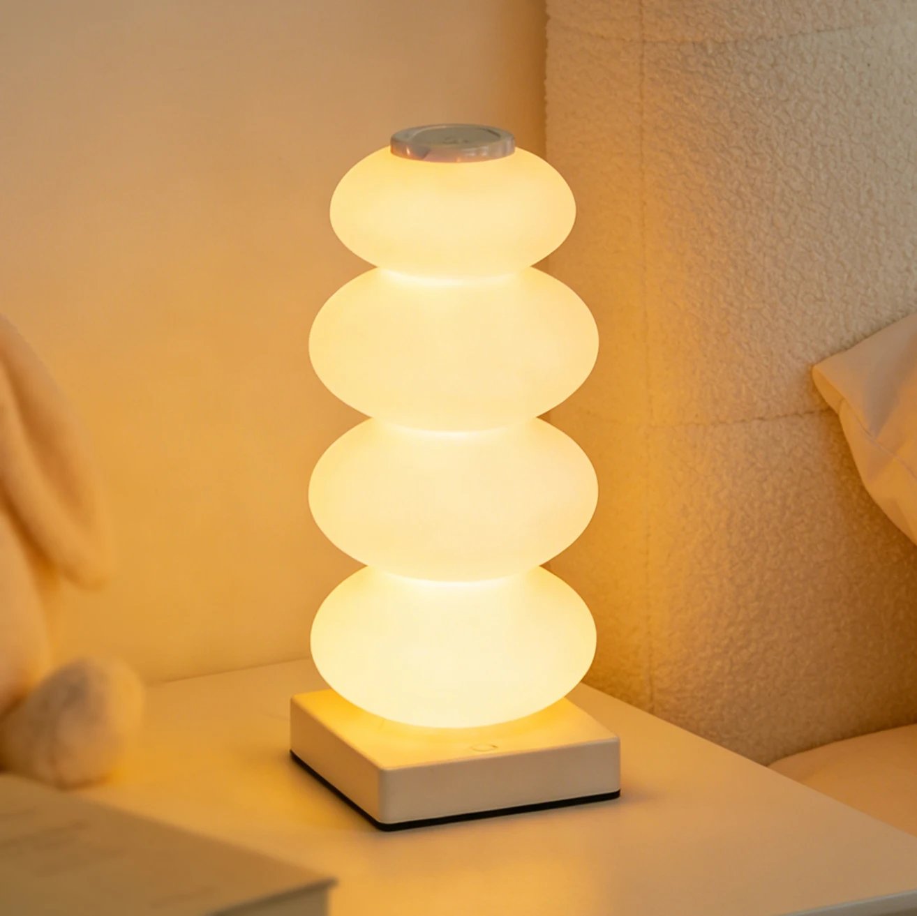 캔디 모양 LED 테이블 램프, 어린이 방, 침실, 거실, 보육원, 창의적인 선물용 밝기 조절 가능한 색상 변경 야간 조명